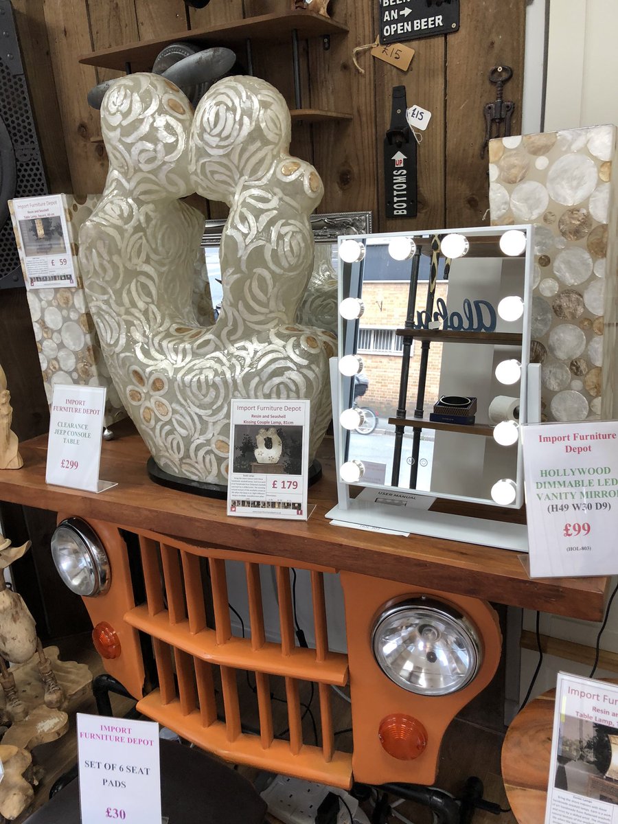 ImportFurnDepot's tweet photo. Import Furniture Depot is open in Hereford today. We have had a new addition to the Quirky Corner a Hollywood Dimmable Vanity Mirror. Come along and have a look at beautiful furniture in Hereford on West Street &amp; Westgate Retail Park Gloucester. https://t.co/tfWQDRxhjj