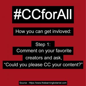learninbotanist's tweet photo. 2/ ways you can help spread awareness for the need of #closedcaptions #CCforAll https://t.co/WvSk57flue