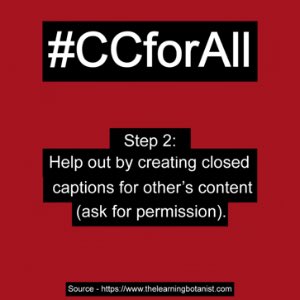 learninbotanist's tweet photo. 2/ ways you can help spread awareness for the need of #closedcaptions #CCforAll https://t.co/WvSk57flue