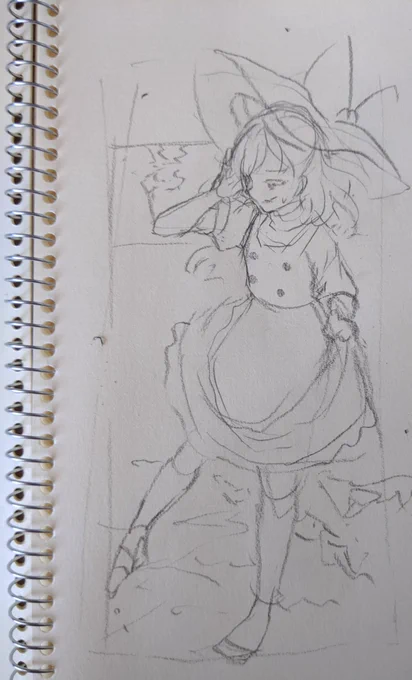 次の絵のラフ。 