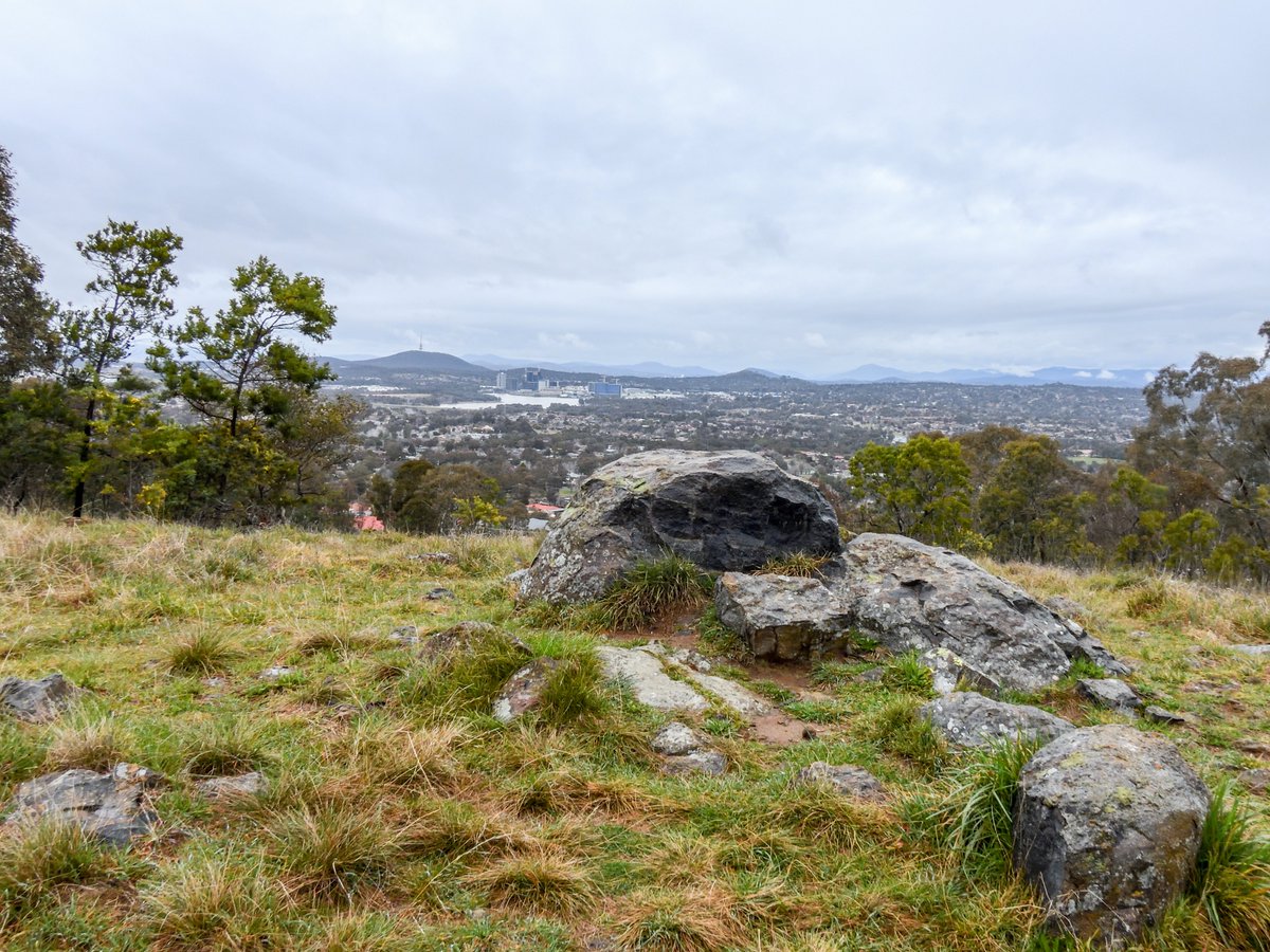c_mperman's tweet photo. #CanberraWalks today took us to Mount Rogers before the rain set in. A very pleasant walk to the summit Trig. Point, with views that would be spectacular in finer weather. @Craigallenabc @wapple15 @GbhvfRon @KMRiethmiller @ACT_Community @visitcanberra https://t.co/Yse4FwQAlM