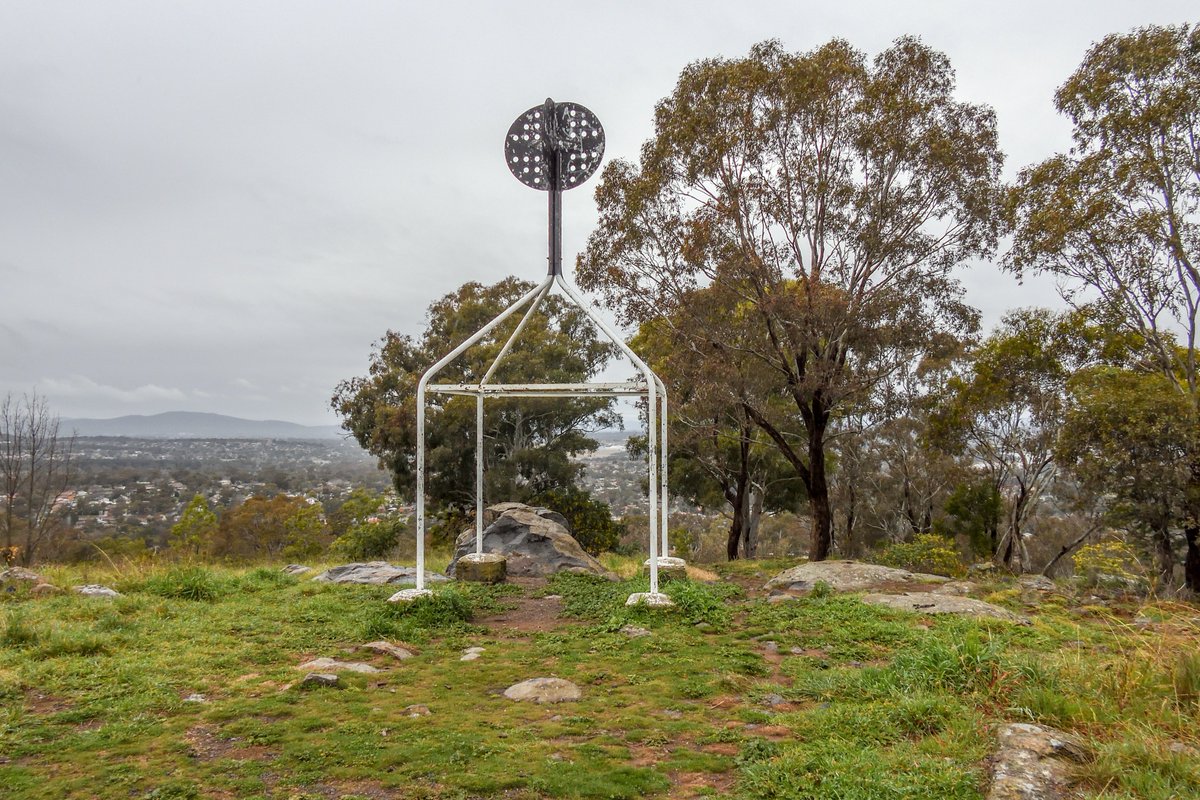 c_mperman's tweet photo. #CanberraWalks today took us to Mount Rogers before the rain set in. A very pleasant walk to the summit Trig. Point, with views that would be spectacular in finer weather. @Craigallenabc @wapple15 @GbhvfRon @KMRiethmiller @ACT_Community @visitcanberra https://t.co/Yse4FwQAlM