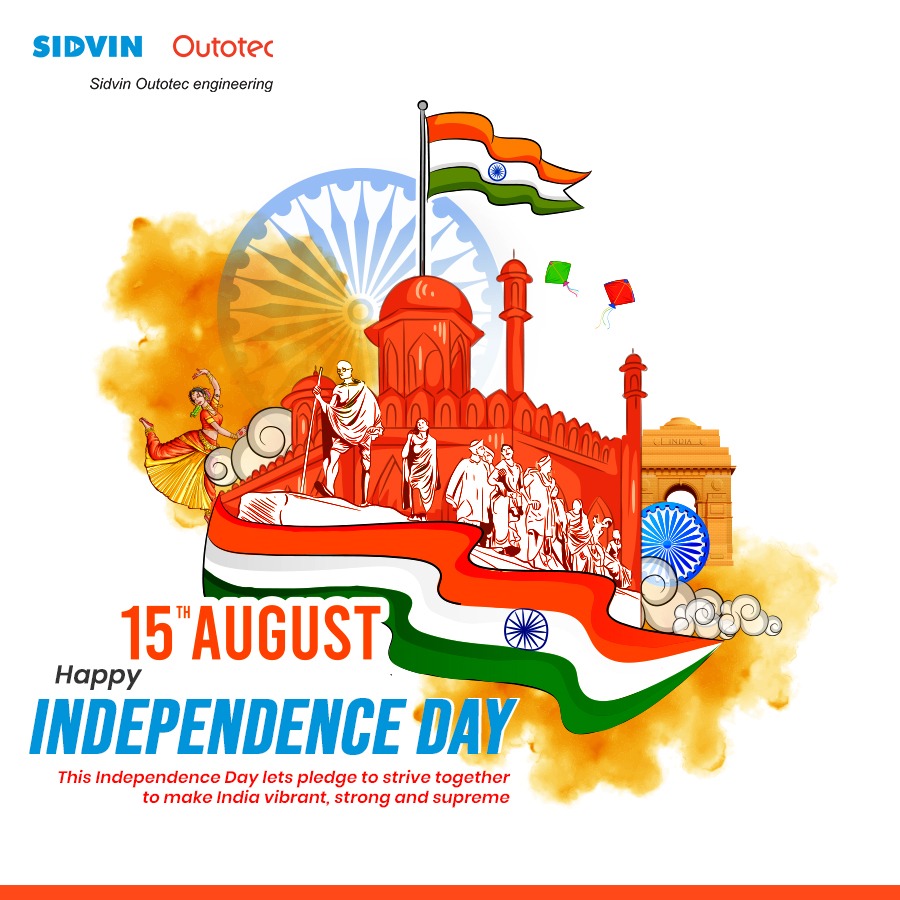 SOutotec's tweet photo. Saluting India where each bud blooms in its true colours.. 
Where each day is celebration of Unity,Harmony and Synthesis
Let this tricolour immerse you into Strength, Peace &amp; Growth.
Sidvin Outotec Engineering wishes you all Happy Independence Day..!! https://t.co/4GjpHzJgNP