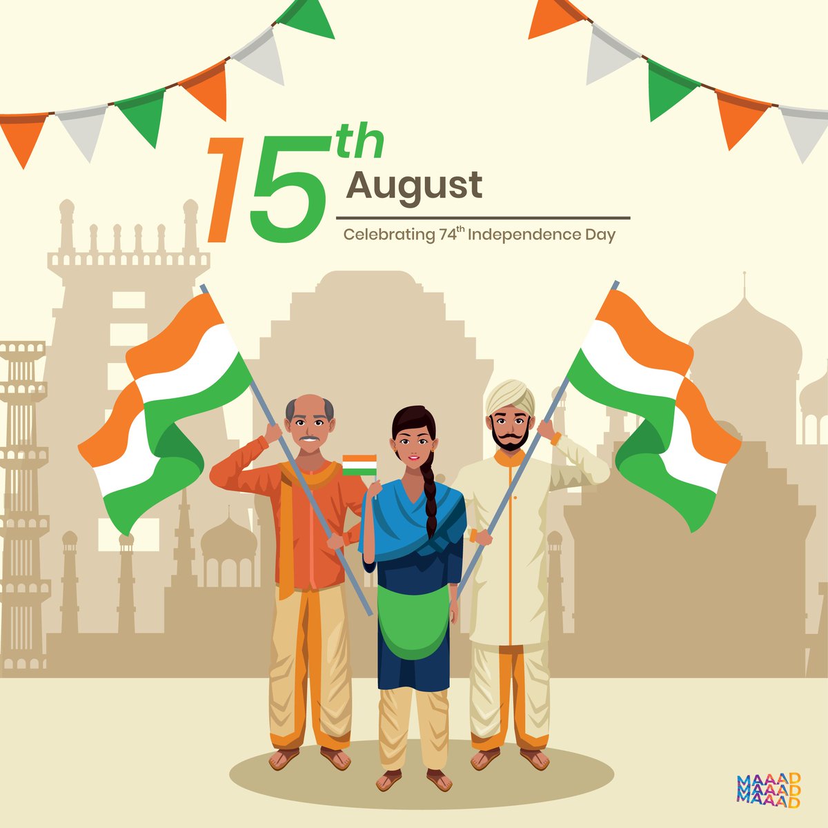 WE_MAAAD's tweet photo. 🇮🇳74th Independence day🇮🇳
Nothing is as good as living in an Independant and self-sustaining nation. 
.

.

.

.
#Maaad #MaaadLove #74thindependenceday #independenceday #makeinindia #vocalforlocal #atmanirbharbharat #makeforworld #salutetherealheros #India #creative https://t.co/jZAQLkJNkF