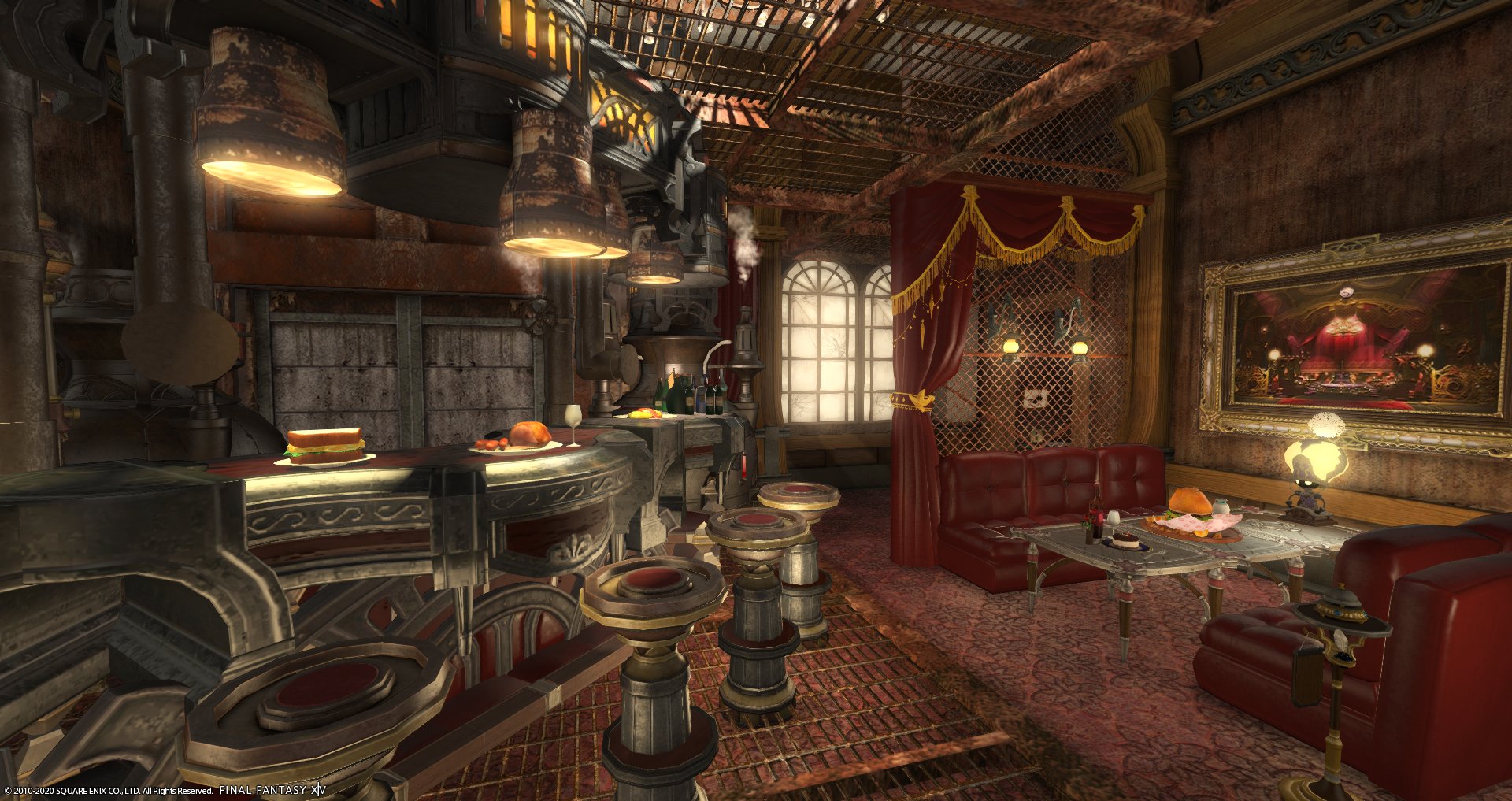 Aby 新しい家具いっぱい使ってfcハウスをスチームパンクなカフェにしました Ff14ハウジング T Co Bihrkjvjhb Twitter