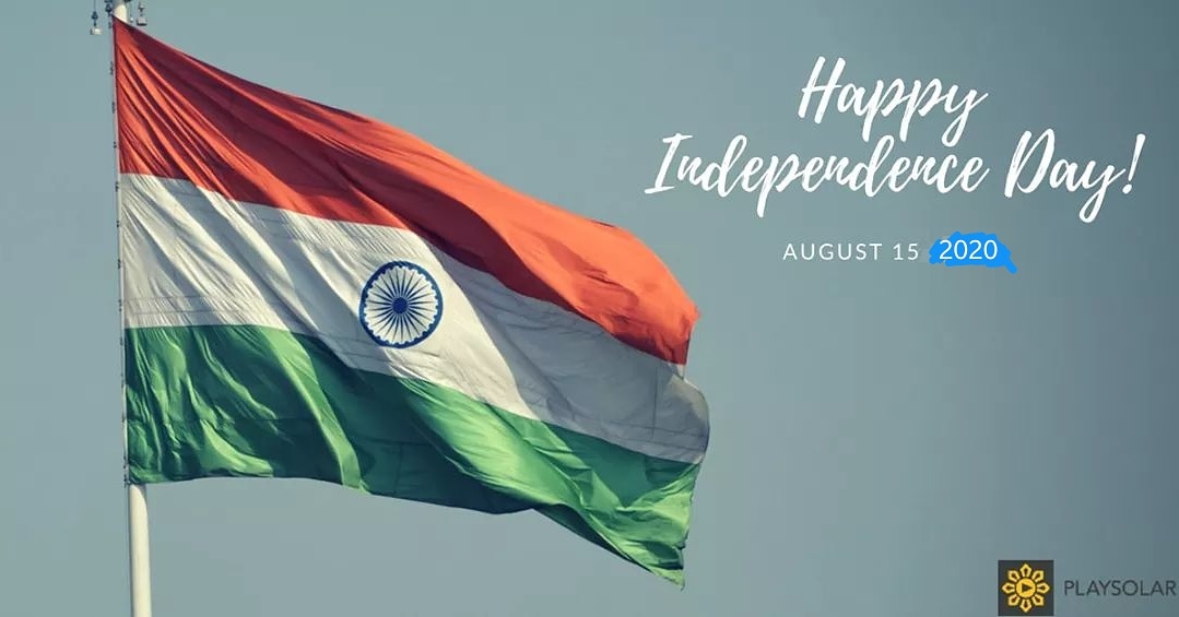 PlaySolar's tweet photo. The PlaySolar team wishes everyone a Happy Independence Day! Let's do our bit to free India from dependence on fossil fuels. Let's go solar!
#HappyIndependenceDay #LetsPlaySolar #India #solar #renewableenergy #IndependenceDay2020 https://t.co/lkpmFy1OMj