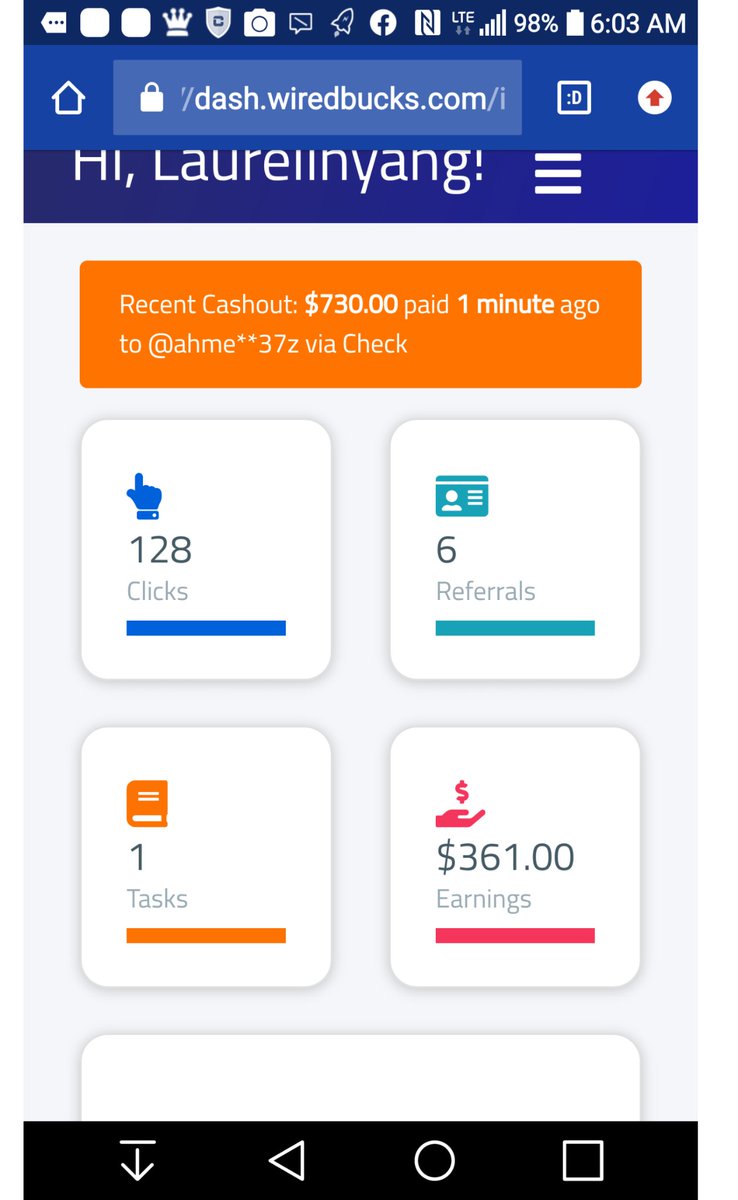 MonispotN's tweet photo. https://t.co/Ncyzg8ETS3 inviting you to join WiredBucks, a site that lets you earn money with social media. I just earned $361.00 and you can too! Sign up today for a $25 bonus!;hashtags=onlinejob #earnmoney #makemoneyonline #onlinemoney https://t.co/H8MvPZYW7a