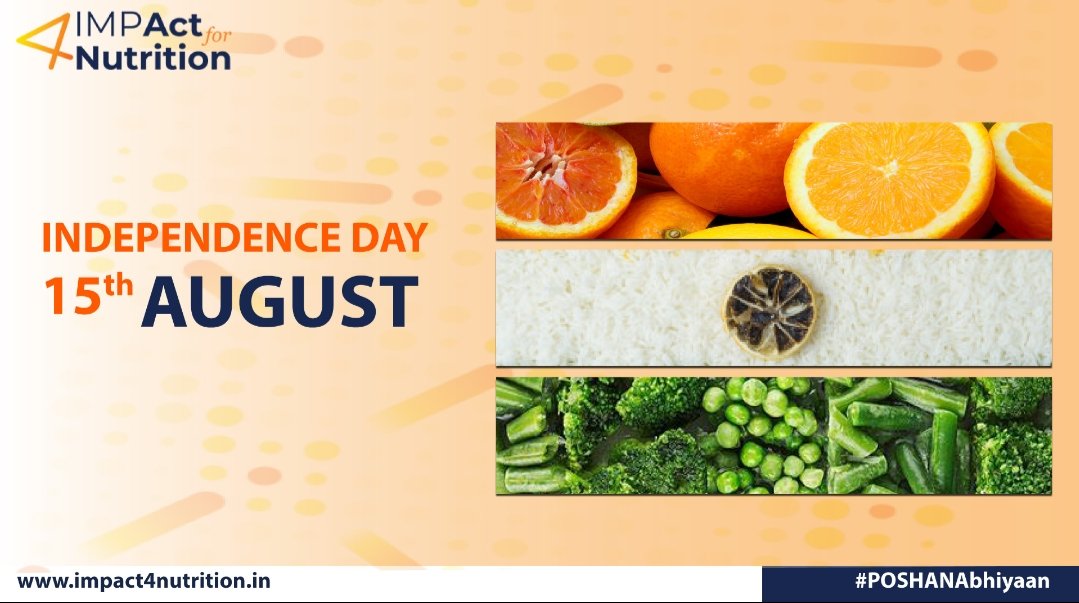 IMPAct4Poshan's tweet photo. This #IndependenceDay2020, let's focus our efforts to improve the access and affordability of proper diet for each and every individual, thus freeing them from malnourishment to create a healthier nation.

Join us in this mission, pledge with #IMPAct4Nutrition

 #nutrition https://t.co/2ZU7LmAi74