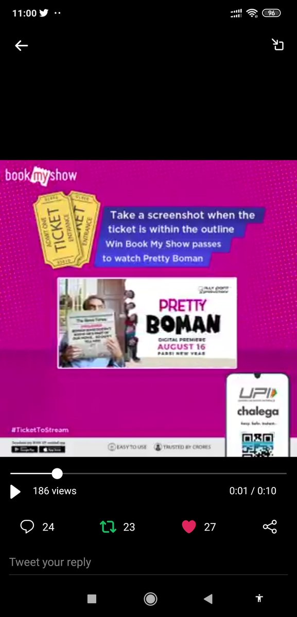 MysticBholenath's tweet photo. @upichalega @bookmyshow Here's my perfect screenshot
#TicketToStream #BMS @upichalega
Join
@chilled_Sup
@srichaitraa
@sengodan4
@Pareek197
@Satyam143341
@MeghnaJ46032597
@Nitish_nix
@Shailes01893067
@Deeptij25092577 https://t.co/sa5FfQkayp