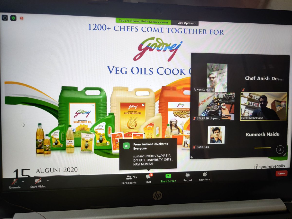 anishdeshmukh's tweet image. Virtual Cooking event.
Let&apos;s rock it.

@SujitPatil  @foodietweeter 
@GodrejGroup @GodrejYummiez 
@VikhroliCucina 
#virtualcooking