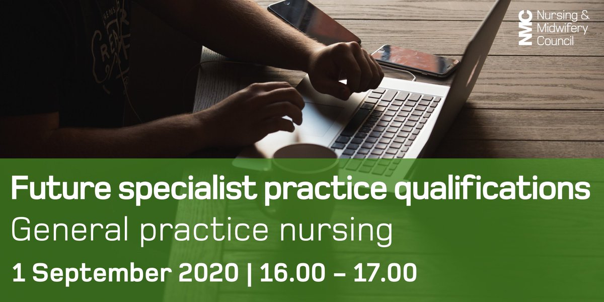 Join our webinar! 

🗓️ 1 September
⏰ 4pm

At this session you’ll hear the latest news from our team on the post-registration review of specialist practice qualifications (SPQs), and have an opportunity to ask questions.

nmc.org.uk/post-registrat…