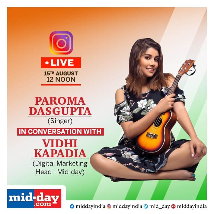 mid_day's tweet photo. #IndependenceDay2020 |
Hey guys 👋
We're going live with singer Paroma Dasgupta who sang Ekla Chalo Re.
Don't miss her soulful gift for Independence Day! 🇮🇳
@paromadasgupta_ #LiveWithMidday
Today, 12 pm. Be there to witness the fun ⬇️
https://t.co/v4BctpYUwH https://t.co/Q1a2jF5w9d