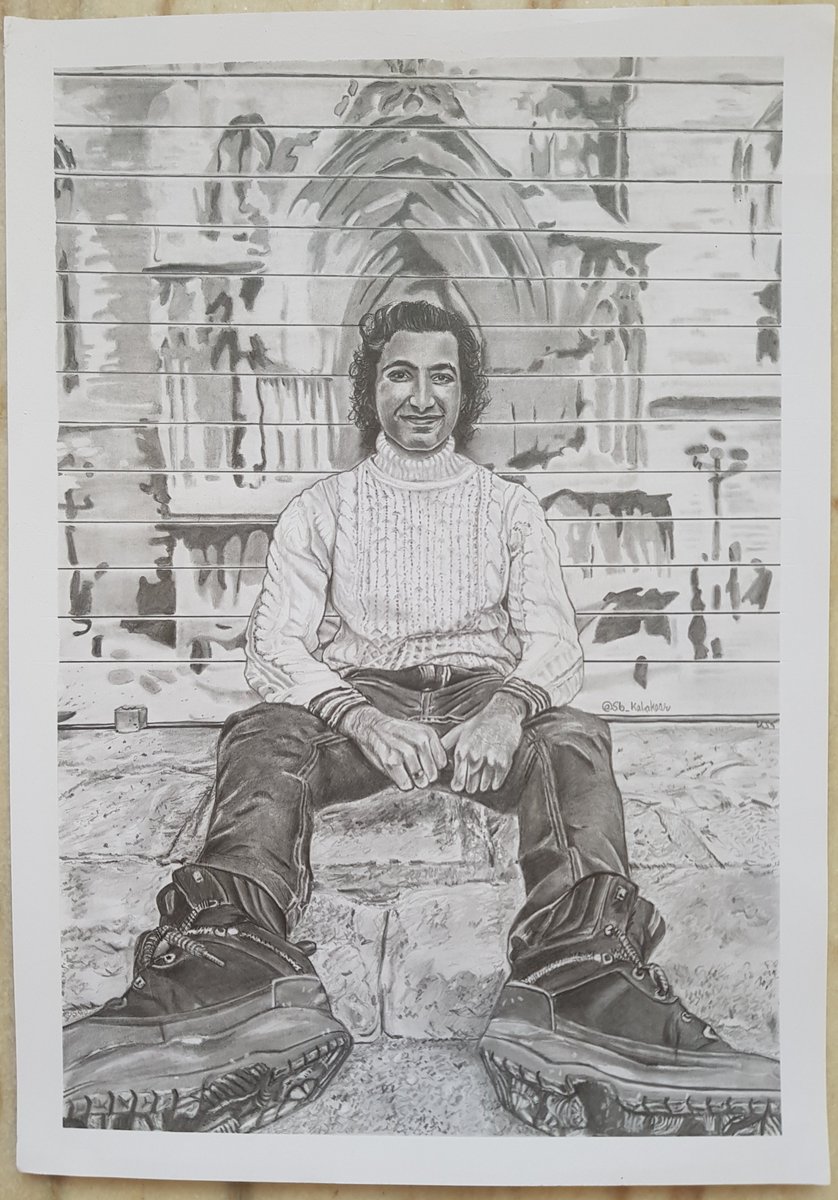 Bansalshonali's tweet photo. Aadar Malik - Sketch https://t.co/XVeD8gCFNh via @YouTube 
done with simple apsara pencil on Brustro 250gsm paper..
in frame: @TheAadarGuy 
hope you like it!😍 https://t.co/TYSLjQ8eRg