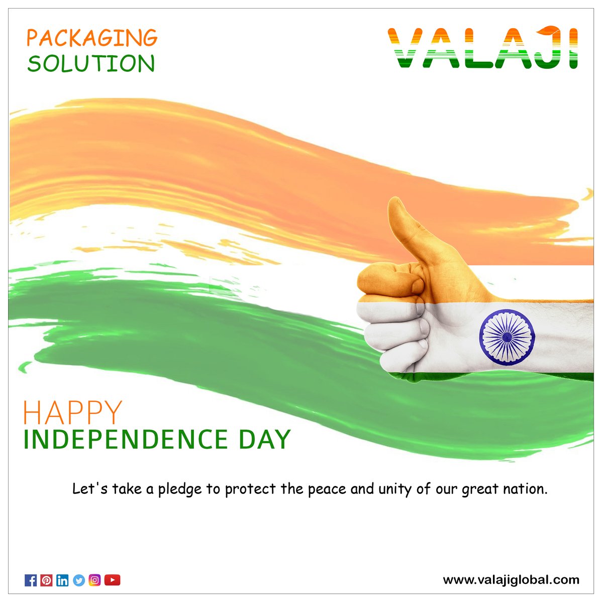 valajiglobal's tweet photo. On this glorious Day, let's take a pledge to protect the peace and unity of our great nation. Happy Independence Day!
#IndependenceDay2020 #HappyIndependanceDay #15August #India #Indians #IndependenceDayIndia #स्वतंत्रता_दिवस_2020 #स्वतंत्रता_दिवस #स्वतंत्रता_दिवस_की_शुभकामनाएं https://t.co/aXB4qkDaM5