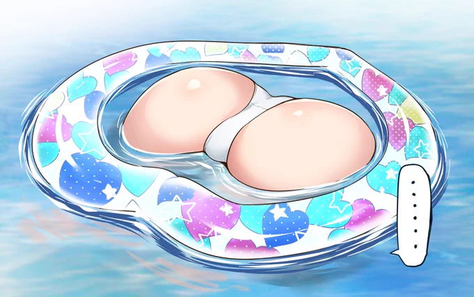 CMの水着アビー、水中に逆さまに浮かんでるという怪異感あるカットだったけど水上から見たらこうよな 