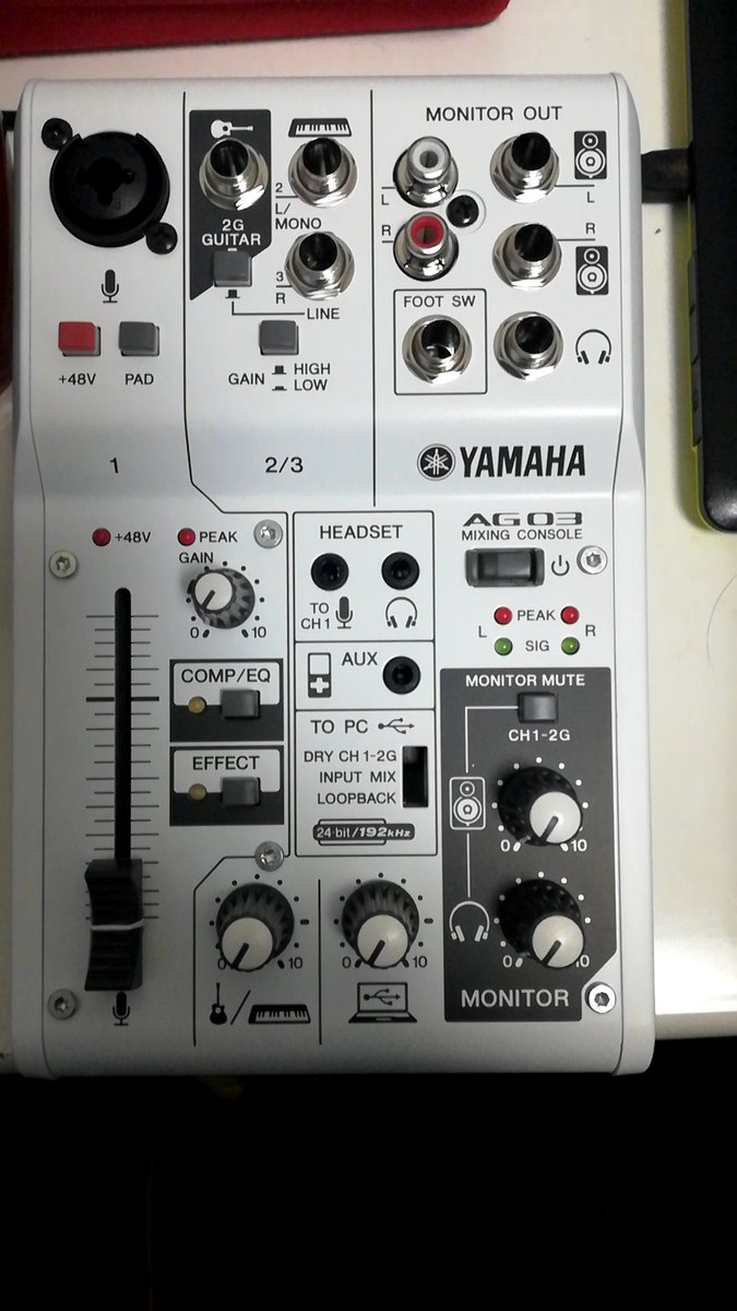 Xelvis V Twitter Usbミキサー 入手 かわいいイラストの取説がついてる ヤマハ Ag03 Yamaha