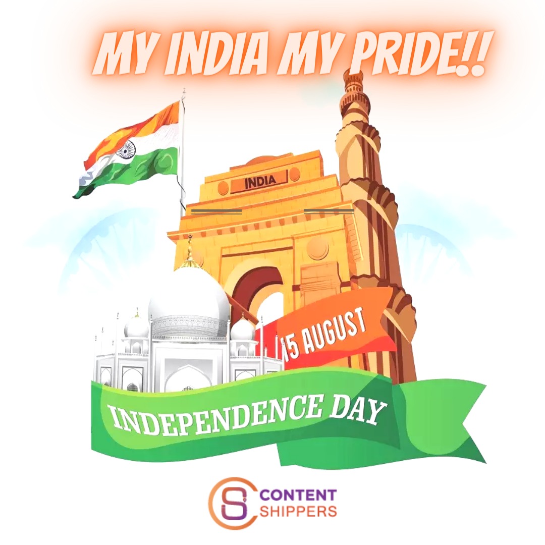 ContentShippers's tweet photo. Our Eminent Leaders Struggled Hard To Achieve Independence So That We Can Feel Liberated &amp; Enjoy Freedom Every Moment! Content Shippers, On This Auspicious Day, Salutes The High-Spirit Of Our Leaders &amp; Vows To Spread Unity &amp; Humanity #happyindependenceday2020 #HappyIndepenceDay https://t.co/baCTSNdjFH