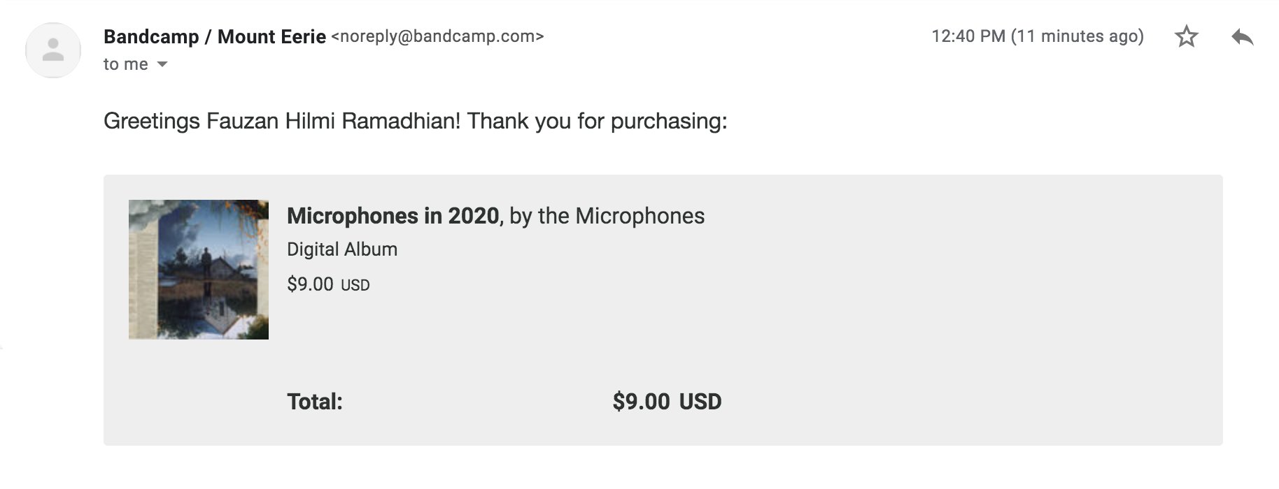 Fauzan Hilmi on Twitter "just made my first Bandcamp purchase for