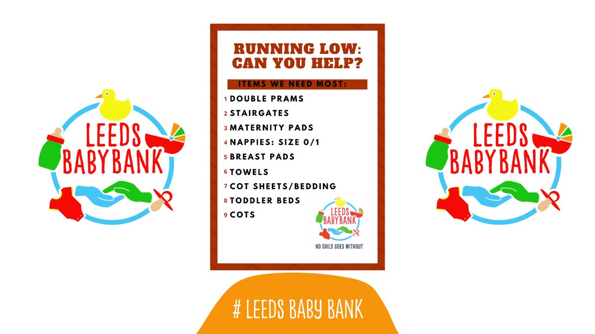 leedsbabybank's tweet photo. Having a clear out this weekend?
We are running low on these essential items! 
Thank you Leeds! https://t.co/bNo3u7hlS5