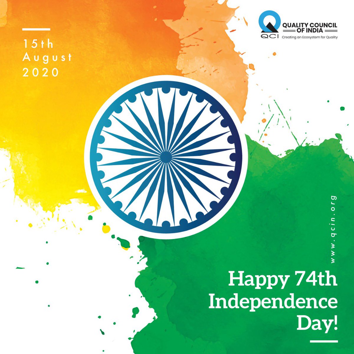 QualityCouncil's tweet image. This Independence Day let&apos;s take a pledge to protect the peace, unity and sovereignty of our great nation and build a #AtmanirbharBharat
Happy #IndependenceDayIndia2020 

#JaiHind !