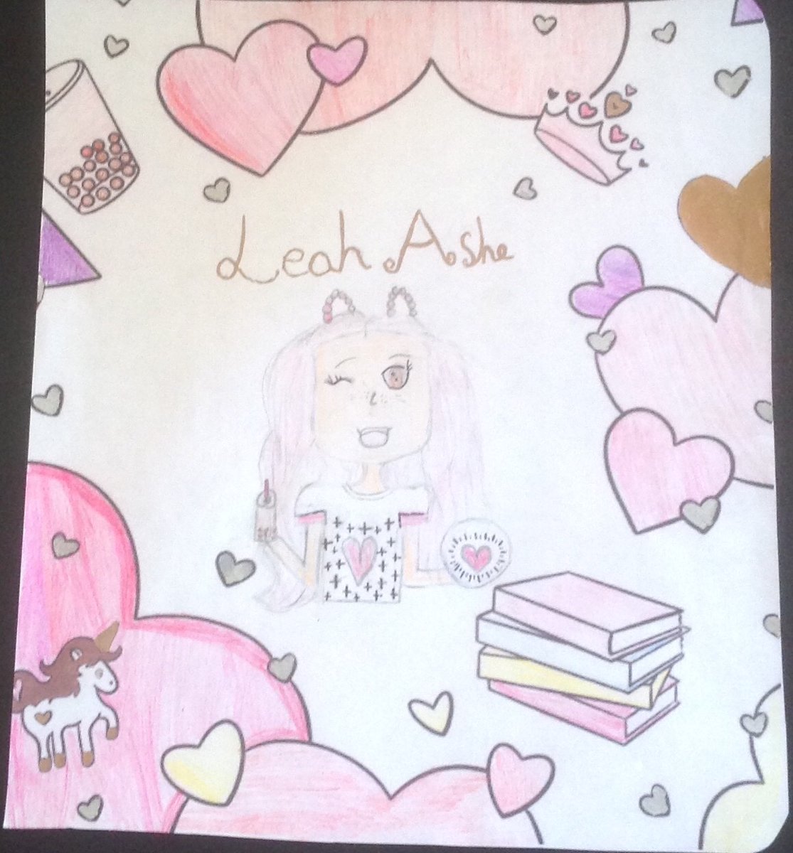 EsmeWilliamson's tweet photo. Hello Leah! This is my competition entry! I love your videos! #AsheArmyArt https://t.co/ZNJcyZOmJt