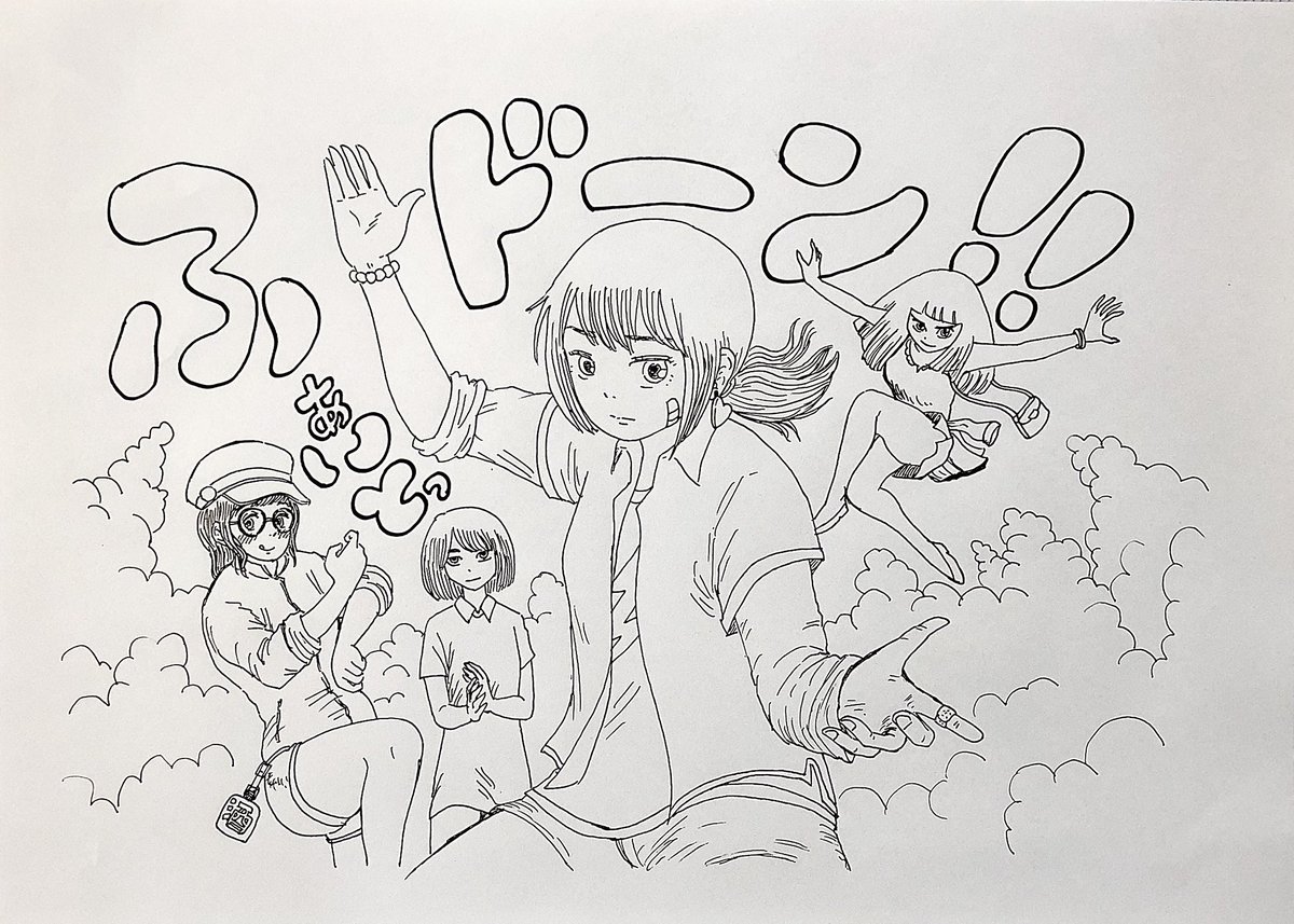 イラストレーター米山舞さんの超カッコいい絵を線画で模写してみました