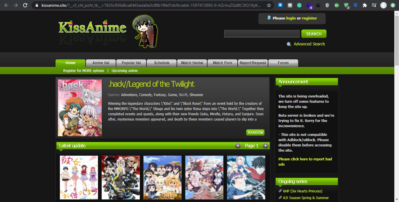 KissAnime is dead. No, they are not coming back. No, the new