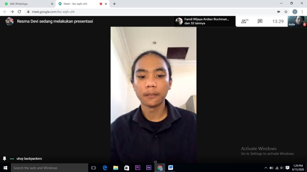 NOW : Pelaporan Divisi Pameran dalam agenda Rapat Anggota II Periode 2019/2020