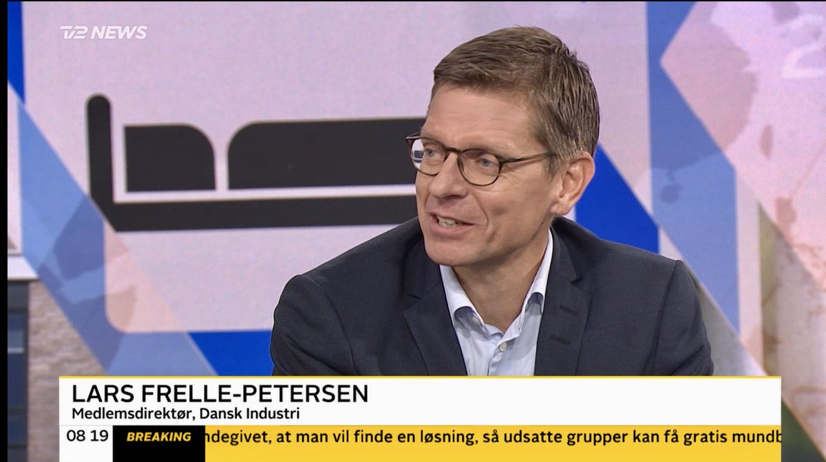 DanskIndustri's tweet photo. Store dele af #dkbiz og især #dkturisme og ✈️ bløder stadig men det er glædeligt at 6-dages-regel er væk og at ⁦@regeringDK⁩ og #dkpol er enige om at se på forsættelse af hjælpepakker om nødvendigt, ⁦@LarsFrelle⁩ til ⁦@tv2newsdk⁩ #COVID19dk https://t.co/udCb6dCIod