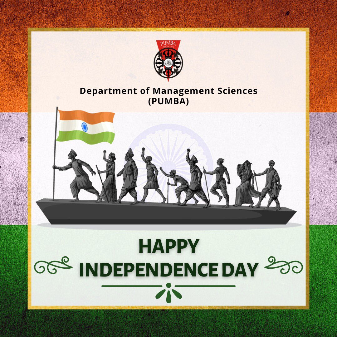 PUMBAAlumniCell's tweet photo. 🇮🇳Happy Independence Day🇮🇳

Today, India is celebrating its 74th Independence Day.
May this Independence Day bring Harmony between all the communities and Unite us as a Nation.

Wishing you all a Happy and Safe Independence Day.

#IndependenceDayIndia #IndependenceDay https://t.co/zvDZRNCni0