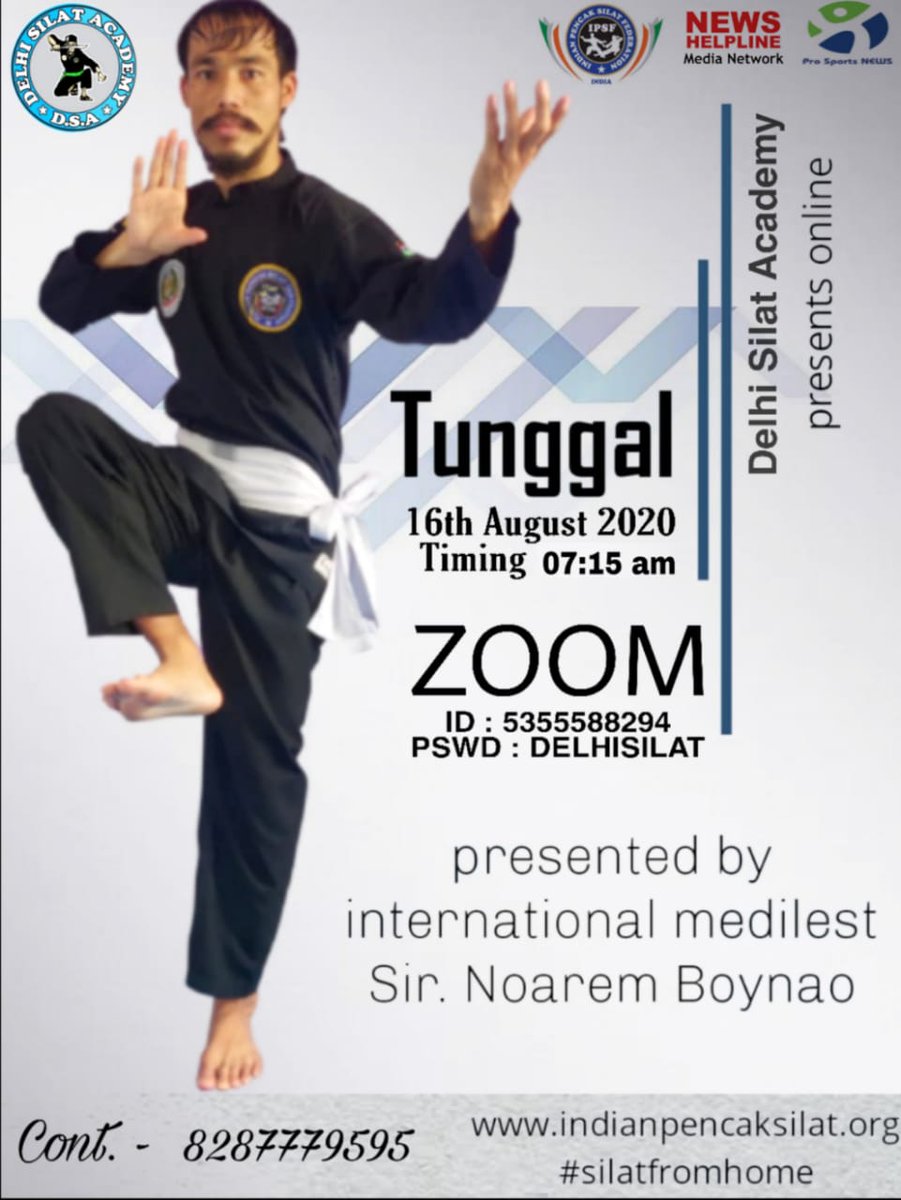 psilatdelhi's tweet photo. Join online tungal session By @naoremboynao On 16 Aug in morning 7:15. #learnsilat #permotepencaksilat #pencaksilatindia #SilatAtHome #silattradisional #silat #silatdelhi https://t.co/DW5E8OuLLm
