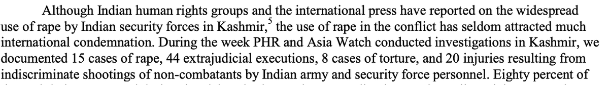 Even though the government has claimed launched enquiries into these cases, they "have not made public any prosecutions or punishments of security personnel in any of these cases". This sends a message that rape is tolerated, if not an official tactic of war. (8/n)