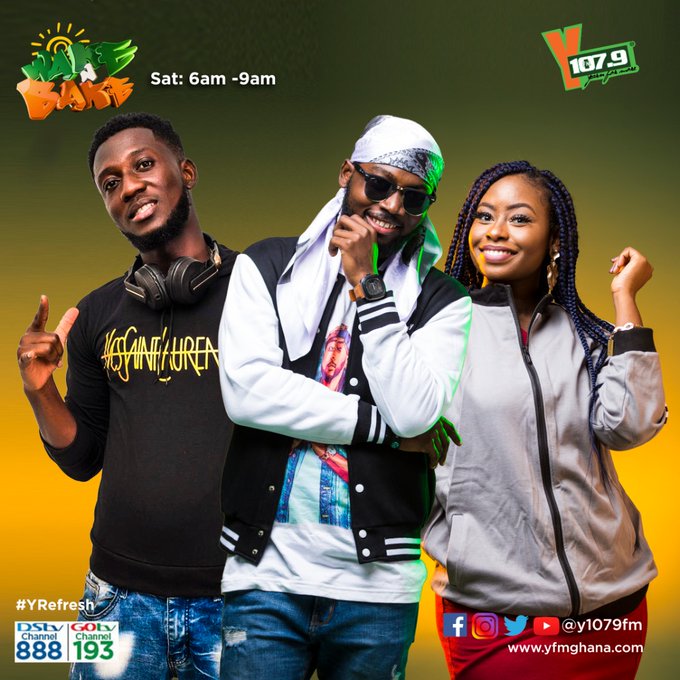 Y1079FM's tweet photo. Good Morning fam!, You are welcome to another exciting edition of #WakeNBake on the big Y @Y1079FM, @KevTheTopic and @NanaGrenade will be joining us in a bit, Keep it locked right here
w/ @kulaGH x
@bigkris_dj X @miss_joygentle
x @AustinmilMiller #YRefresh #YFMGhana https://t.co/RPl36YQqgB