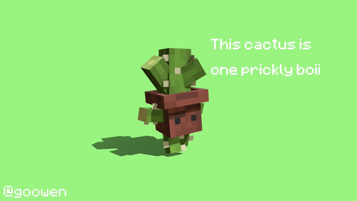 itsgewoon's tweet image. hello everyone, today you don't have to be afraid of this little cactus guy, unless you're made of balloons of course, he just gives some.. prickly hugs. I hope you like it!
#blockbench