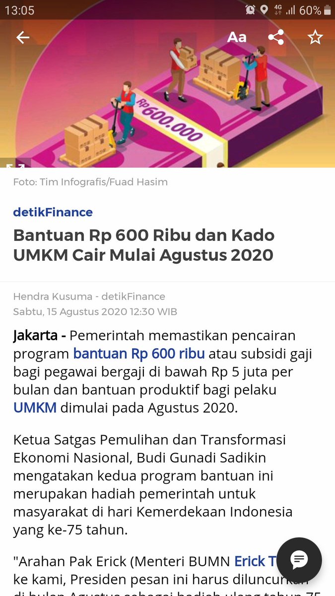 Fausialdi1's tweet photo. @hendrarprihadi Pak caranya gimana ya pak utk bantuan hibah dari pemerintah utk umkm...? https://t.co/TvxfW6WQUa