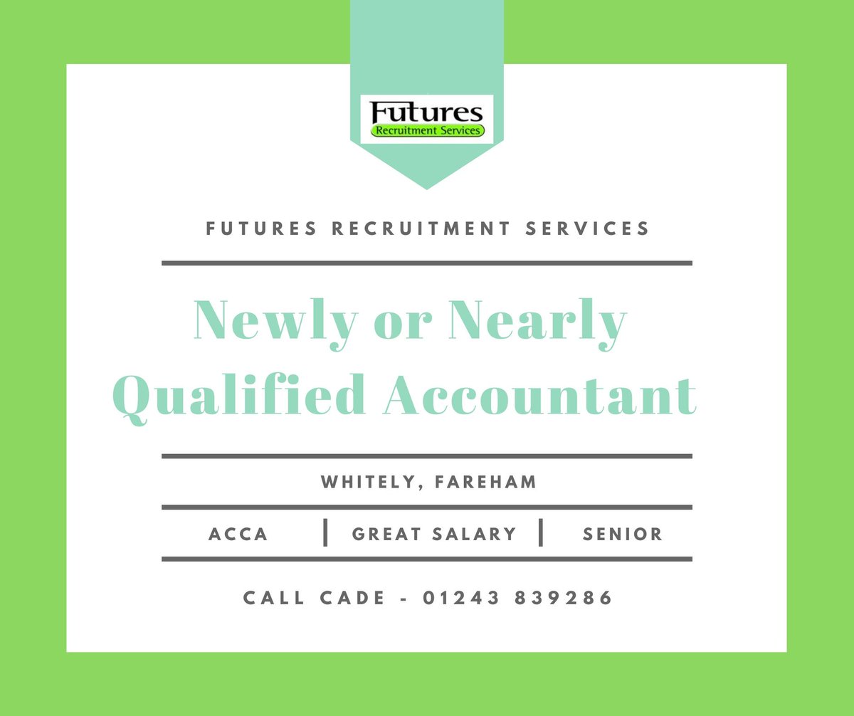 Futuresrs's tweet image. Great job opportunity, fantastic company with excellent career potential. #accounting #financialservicesindustry #jobalert #accountingjobs #financejobsuk #ukrecruitment #permrecruitment #southampton #accountant #acca #newlyqulified #nearlyqualified