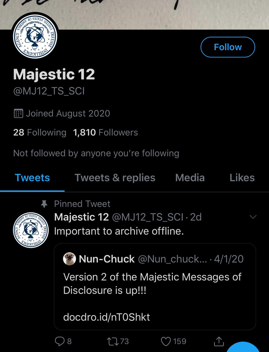 32. Majestic 12, an Illuminati account that became a remora to the QAnon shark got banned and has now returned.