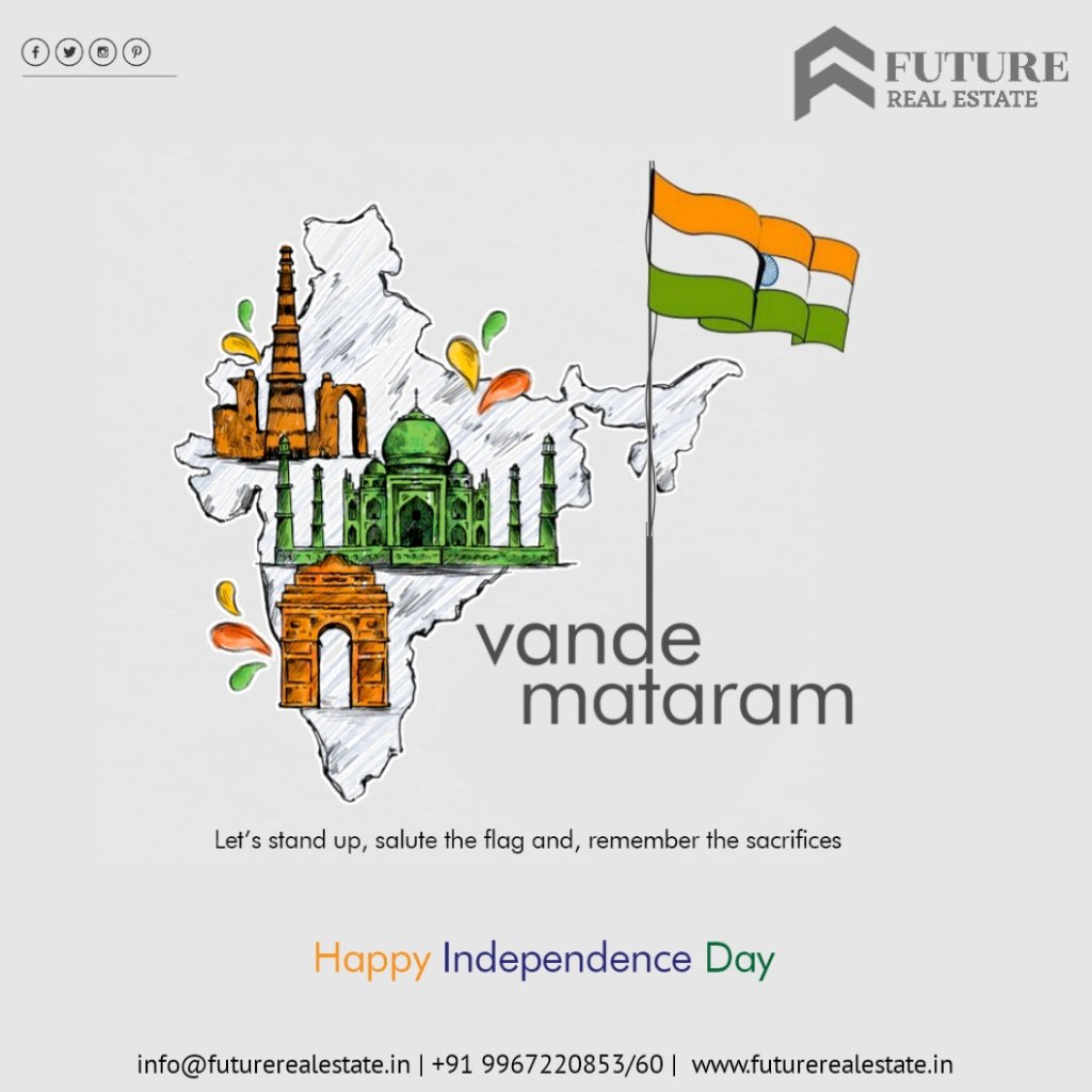 FutureRealEsta2's tweet photo. Happy Independence Day  🇮🇳

#FutureRealEstate #IndependenceDay https://t.co/yzbia2XmJh