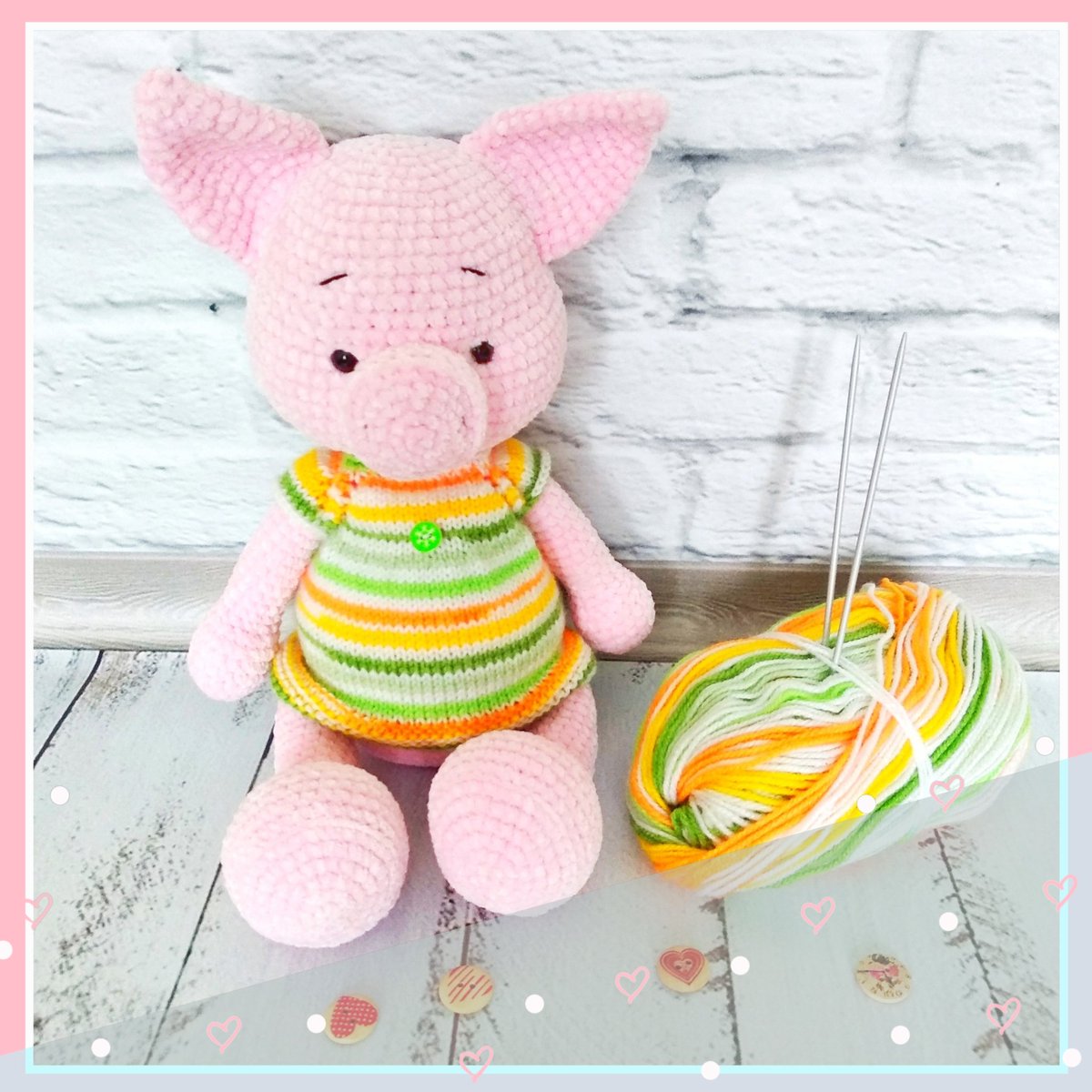 babyamitoys's tweet photo. Sweet little piggy. So wonderful, isn't it? 😉

#babyamitoys #plushpig #amigurumipig #crochetpig #pigcrochetpattern #pigamigurumi #amigurumipigpattern https://t.co/KeLcaJO70z