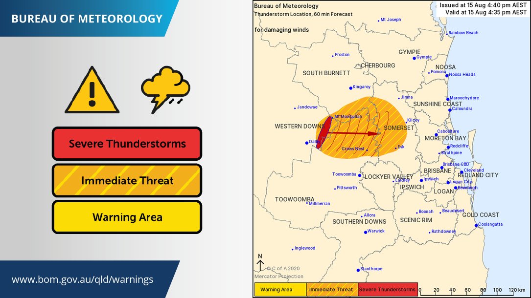Bureau of Meteorology, Queensland on Twitter "⚠️ Severe Thunderstorm