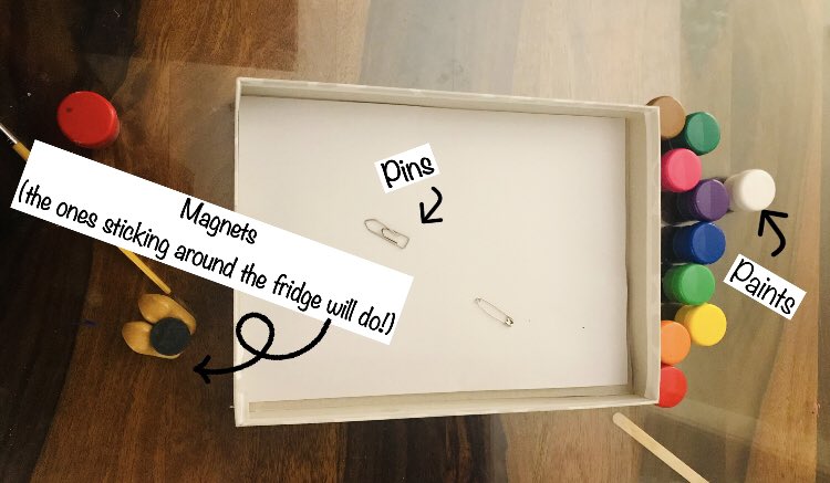 DrAish_Krish's tweet image. “Mr Science meet Mr Art”- Painting with magnets. When my sister introduced me to magnets as a kid I thought they were magical (😊I still do!). #firstgrader #raisingascientist #raisinganartist @vishnuvy