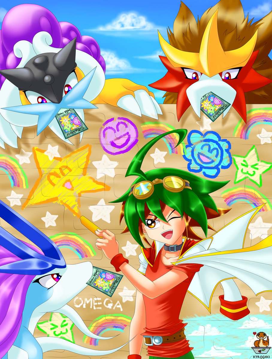 I made this for a friend. It's his favourite Pokemon with his favourite Yugioh character. The card "Smile World" reminds me of him so I made that the theme. #yugioh #pokemon #yuya I made this for a friend. It's his favourite Pokemon with his favourite Yugioh character. The card "Smile World" reminds me of him so I made that the theme. #yugioh #pokemon #yuya