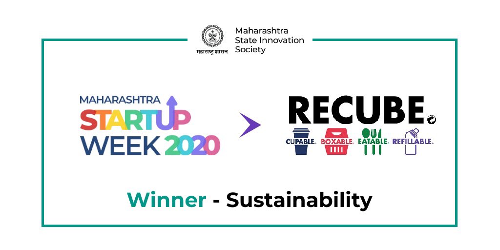 CupableIndia's tweet photo. Recube Circular Solutions (#Cupable & @RefillableIndia) has won the #MaharashtraStartupWeek2020
Not only do we get an #oppurtunity to #work with the #Government but also makes us the #lucky few to get a work order #grant worth Rs. 15Lakhs
#competition #winner #reuse #refill https://t.co/5DkrOnAblG