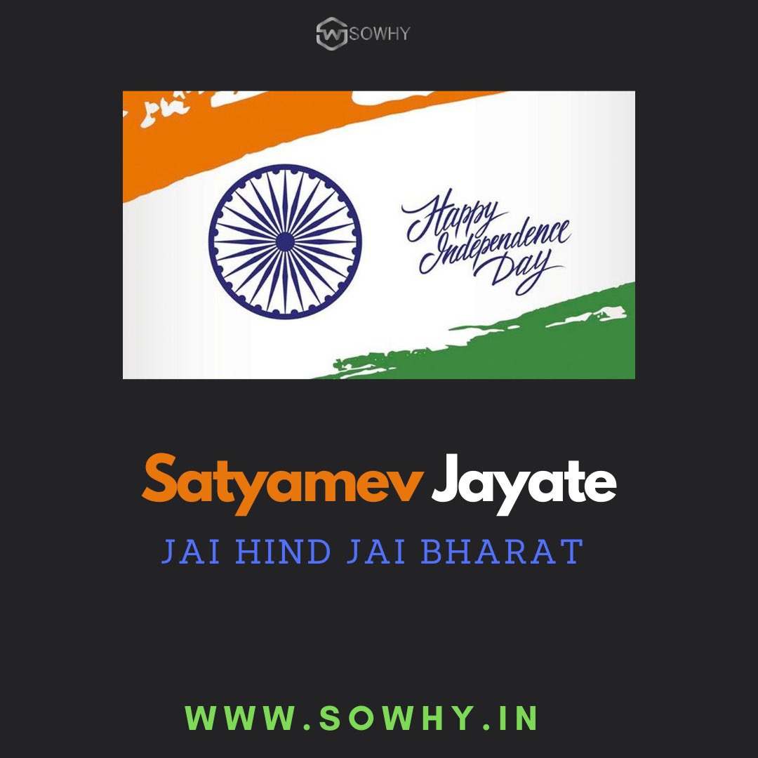 SoWhyofficial's tweet photo. SoWhy Wishes You a Very Happy Independence Day ♥️
Visit https://t.co/nfu1tWTr33
#sowhy #information #informative #news #independenceday #15august https://t.co/nOTrvTx8vn