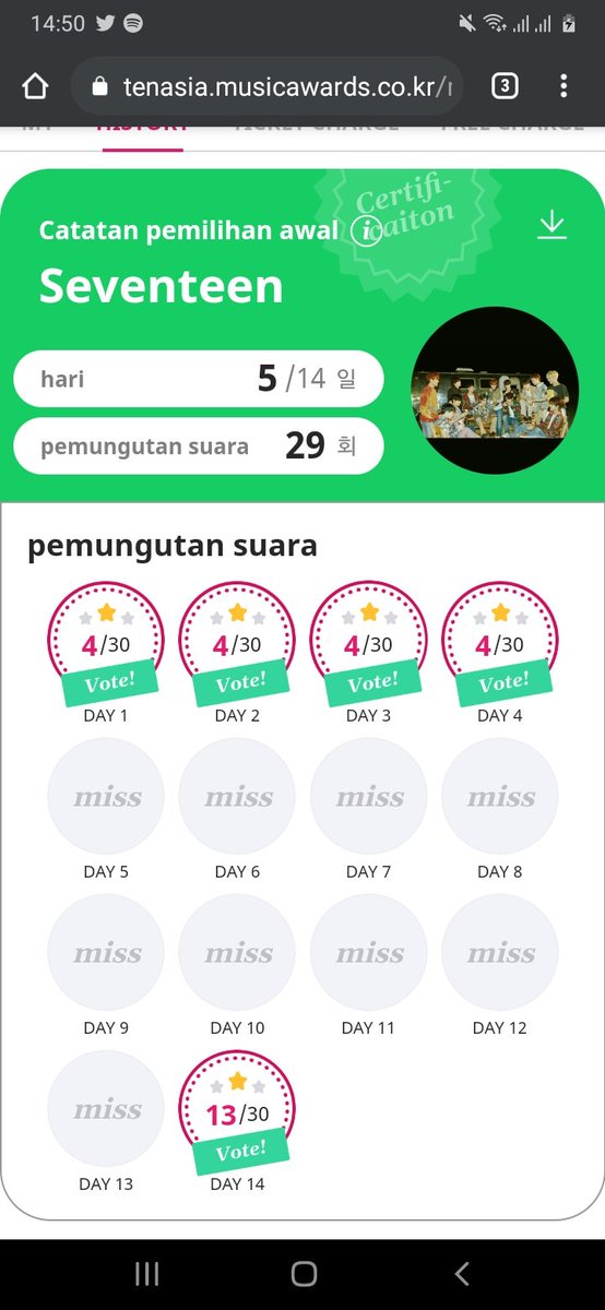 hanaamel_'s tweet photo. Hello carat jd aku mau ngajak kalian untuk vote @pledis_17 diTTA caranya tu gampang banget ini pake web ga perlu download aplikasi so jangan ada alasan memori hp penuh !!! Sehari kita bisa ngumpulin 4 tiket.
https://t.co/Z9E20KmDyk https://t.co/ZS6YbtyFFB