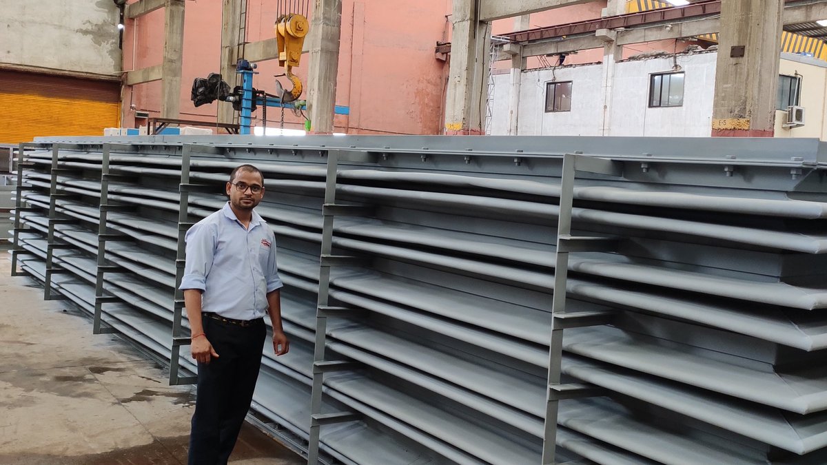 9.8 m x 5 m x 1 m Rectangular bellow , it able to take very higher lateral movement.