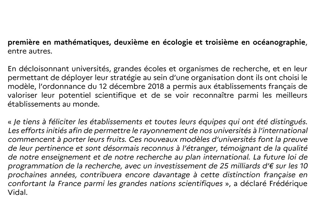 VidalFrederique's tweet photo. La France en 3ème position dans le Top 20 du #ShanghaiRanking.
Une belle reconnaissance internationale pour les nouveaux modèles d’universités que nous avons encouragés. Ils témoignent de la qualité des équipes au service de notre enseignement supérieur et de notre recherche. https://t.co/pTRUpXJsvY
