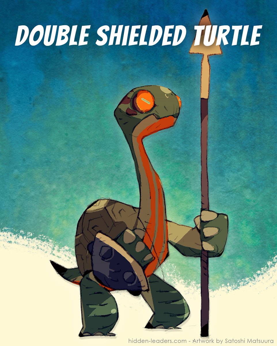 »The turtles rarely go to war. But when they do, their warriors are the most persistent of all. This turtle soldier bears the shield of its ancestors and will never bring shame upon them.«  #HiddenLeaders  #gameart #boardgames  #characterdesign  #boardgame