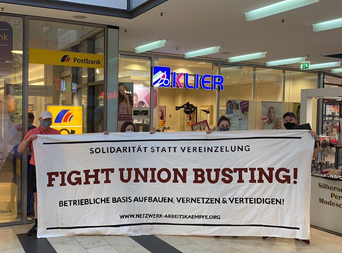netzwerk_hh's tweet photo. Vor 5 Filialen in Hamburg haben wir die Kolleg*innen und Passant*innen informiert, Unterschriften gesammelt und deutlich gemacht: So nicht, #Klier Hair Group! Schluss mit der Schikane gegen die Vertreterinnen der Belegschaft! Stop Union Busting! #Solidarität @verdihamburg https://t.co/jVVTox7j3D