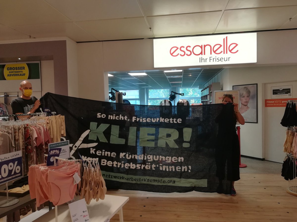 netzwerk_hh's tweet photo. Vor 5 Filialen in Hamburg haben wir die Kolleg*innen und Passant*innen informiert, Unterschriften gesammelt und deutlich gemacht: So nicht, #Klier Hair Group! Schluss mit der Schikane gegen die Vertreterinnen der Belegschaft! Stop Union Busting! #Solidarität @verdihamburg https://t.co/jVVTox7j3D